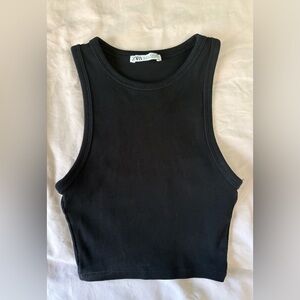 Zara Classic Black Sleeveless Top